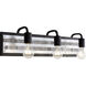 Abbey Rose 3 Light 26 inch Black and Galvanized Bath Vanity Light Wall Light