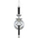 Davidson 1 Light 5 inch Matte Black with Polished Chrome Accents Wall Sconce Wall Light