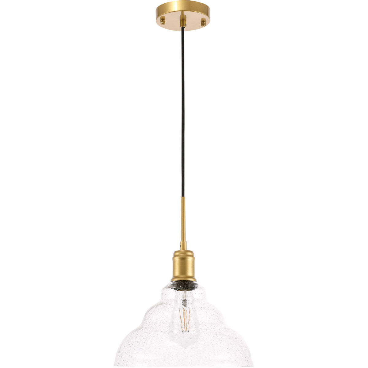 Gil 1 Light 11 inch Brass Pendant Ceiling Light