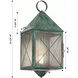 Ashford 1 Light 21.25 inch Verde Green Outdoor Sconce in Seedy Glass, X Wire Pattern, Brass Traditions by Innovations Lighting