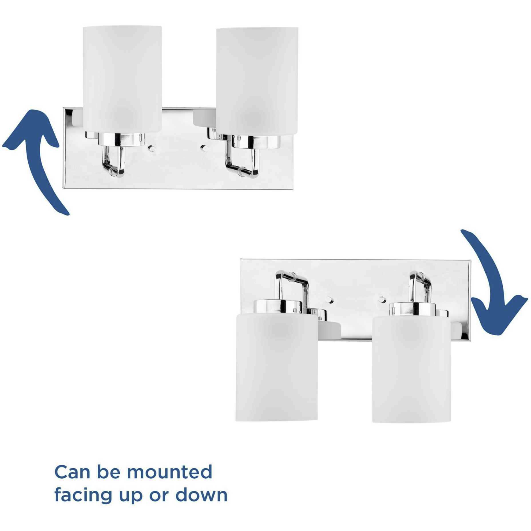 Merry 2 Light 12 inch Polished Chrome Bath Vanity Light Wall Light