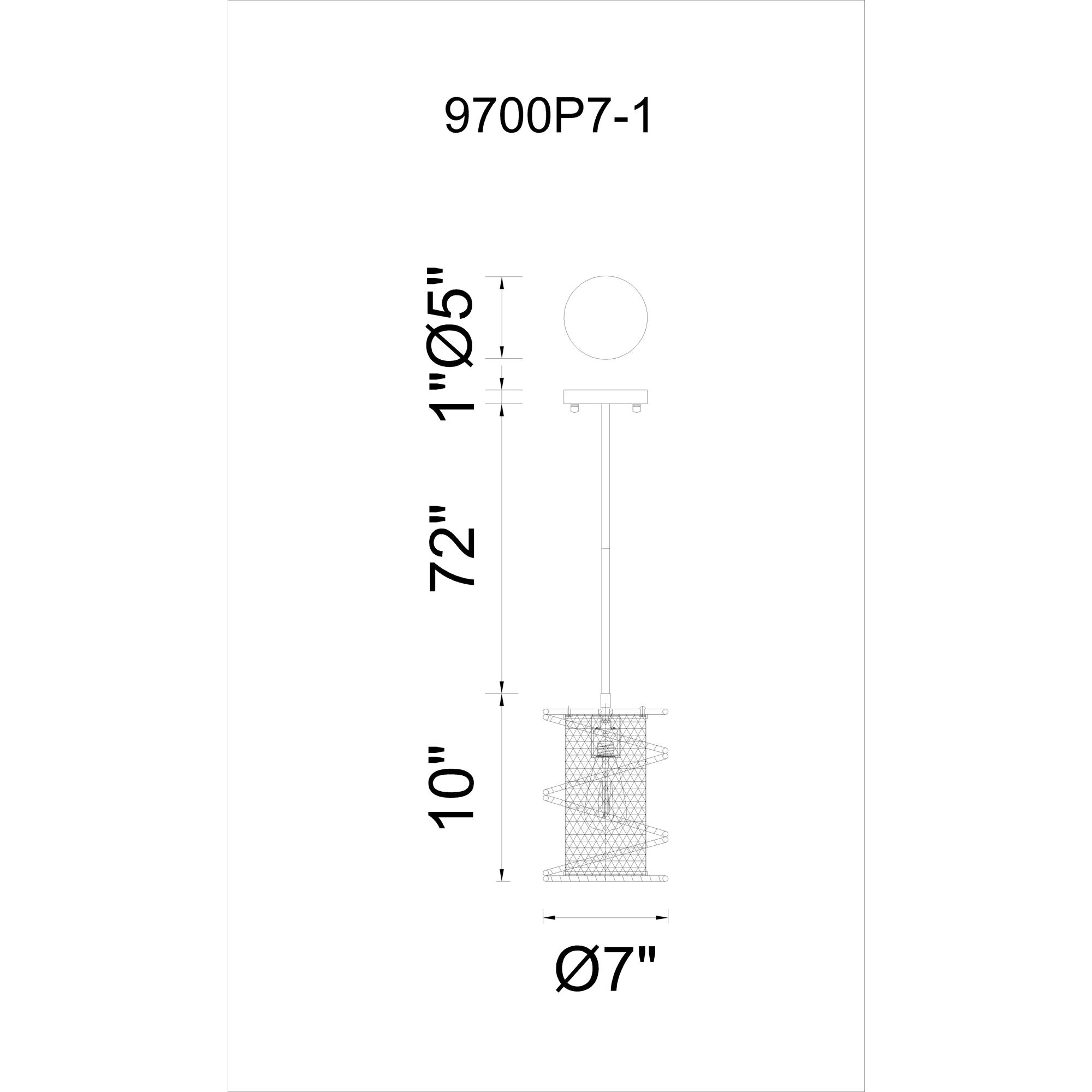 Darya 1 Light 7 inch Brown Down Mini Pendant Ceiling Light