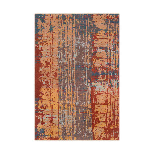 Brunswick 156 X 108 inch Rust/Camel/Dark Brown/Aqua/Navy Rugs, Rectangle