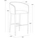 Asher 41.75 inch Sparrow Grey / Napa Black Barstool