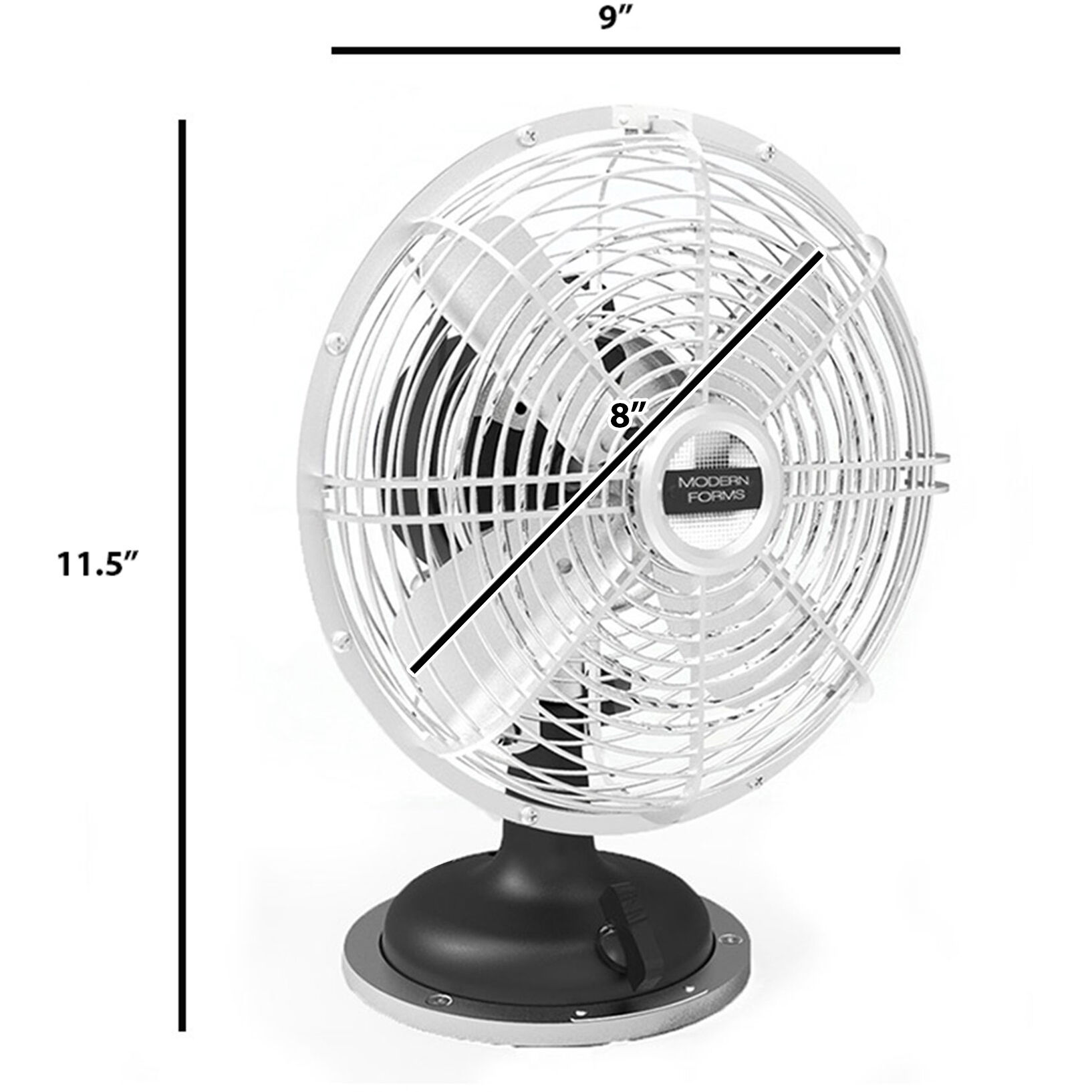 Julian Black 8 inch Portable Fan