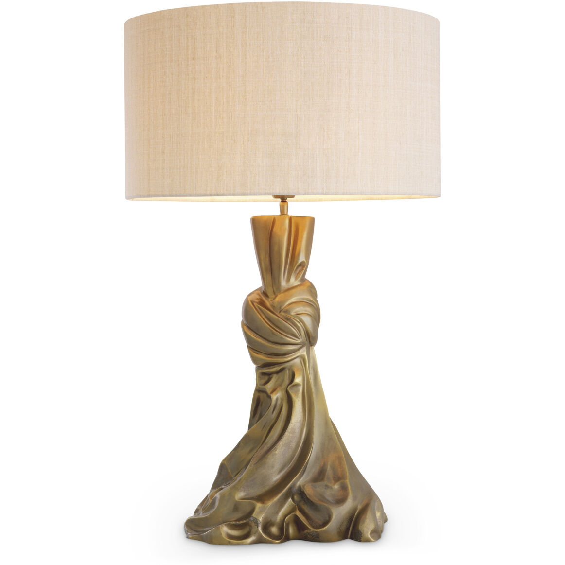 Banyan 34.65 inch 60 watt Vintage Brass Table Lamp Portable Light