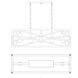 Amador 5 Light 38 inch Noblewood / Iron Linear Chandelier Ceiling Light