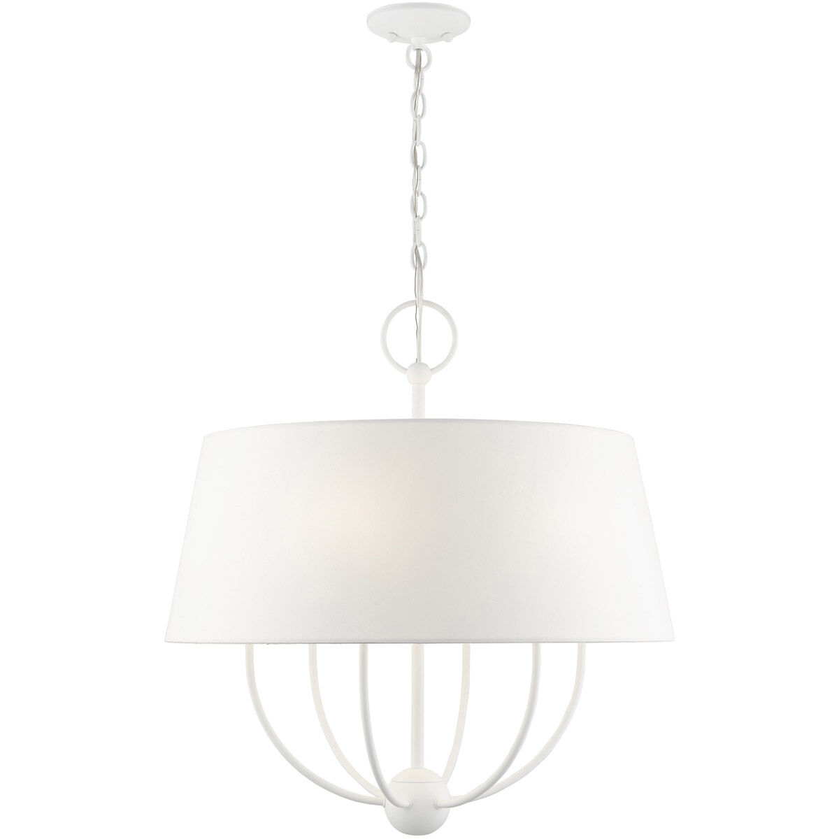 Ridgecrest 6 Light 24 inch White Pendant Chandelier Ceiling Light