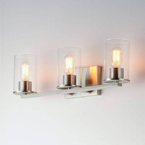 Sleek 3 Light 24 inch Satin Nickel Bath Vanity Wall Light