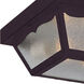 Builder's Choice 2 Light 9 inch Matte Black Exterior Flushmount