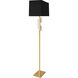 Lincoln 63 inch 150.00 watt Modern Brass Floor Lamp Portable Light in Black With Matte Gold