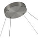 Chevron LED 39.37 inch Brushed Nickel Pendant Ceiling Light