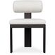 Bolster Back Java Black and Oyster White Outdoor Dining Chair
