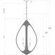Menorca 4 Light 19.5 inch Contemporary Silver Leaf Chandelier Ceiling Light, Medium