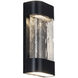 Moondew LED 12 inch Black Exterior Wall Sconce
