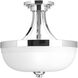 Topsail 3 Light 12.88 inch Polished Chrome Semi-Flush Mount Convertible Ceiling Light
