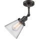 Franklin Restoration Small Cone 1 Light 6 inch Oil Rubbed Bronze Semi-Flush Mount Ceiling Light in Clear Glass, Franklin Restoration