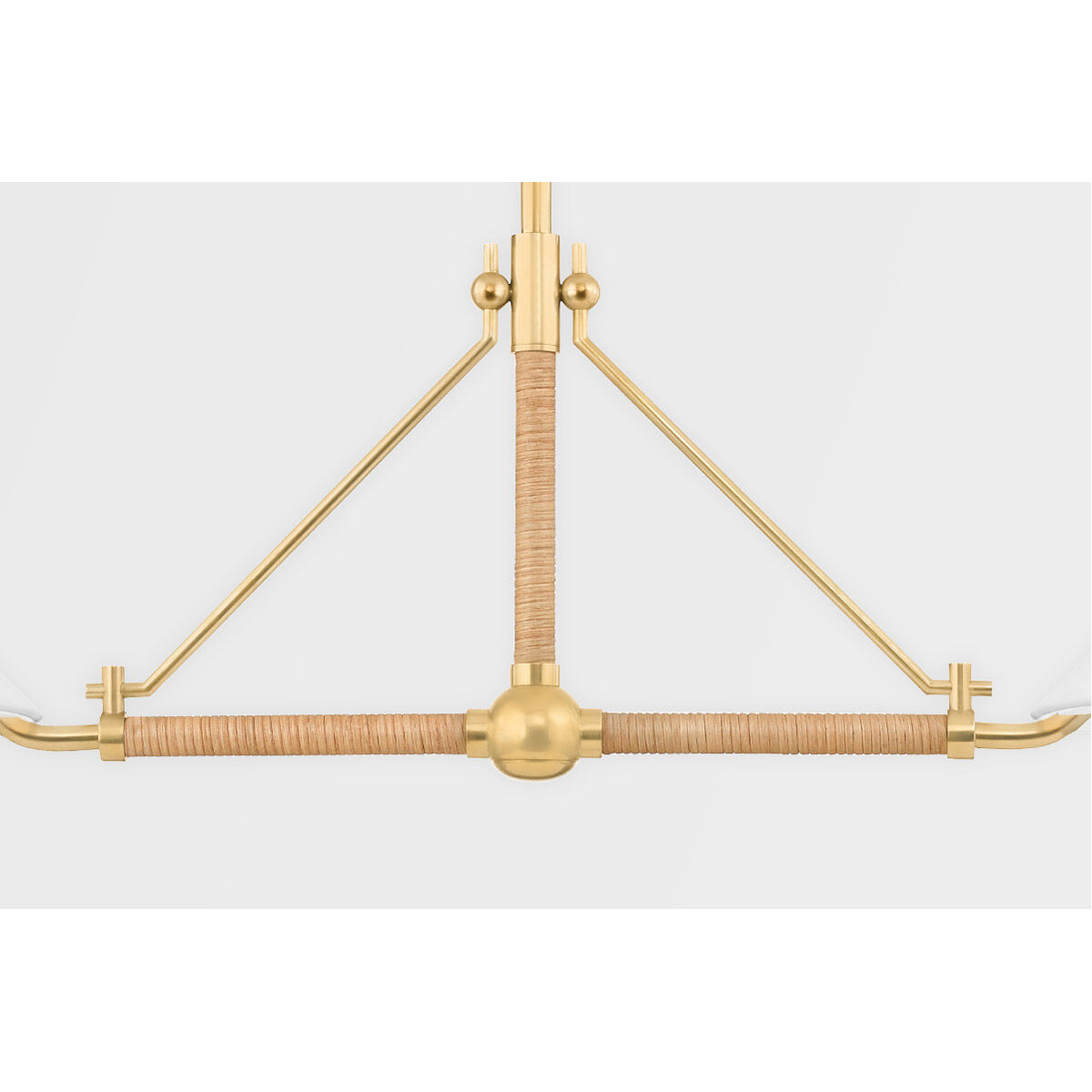 Williamsburg 4 Light 57 inch Aged Brass Island Light Ceiling Light