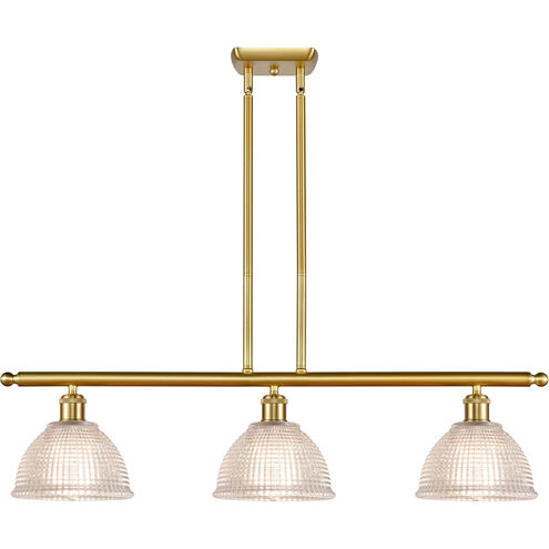 Ballston Arietta 3 Light 36 inch Satin Gold Island Light Ceiling Light, Ballston