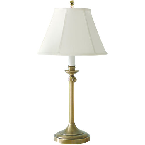 Club 25 inch 100 watt Antique Brass Table Lamp Portable Light