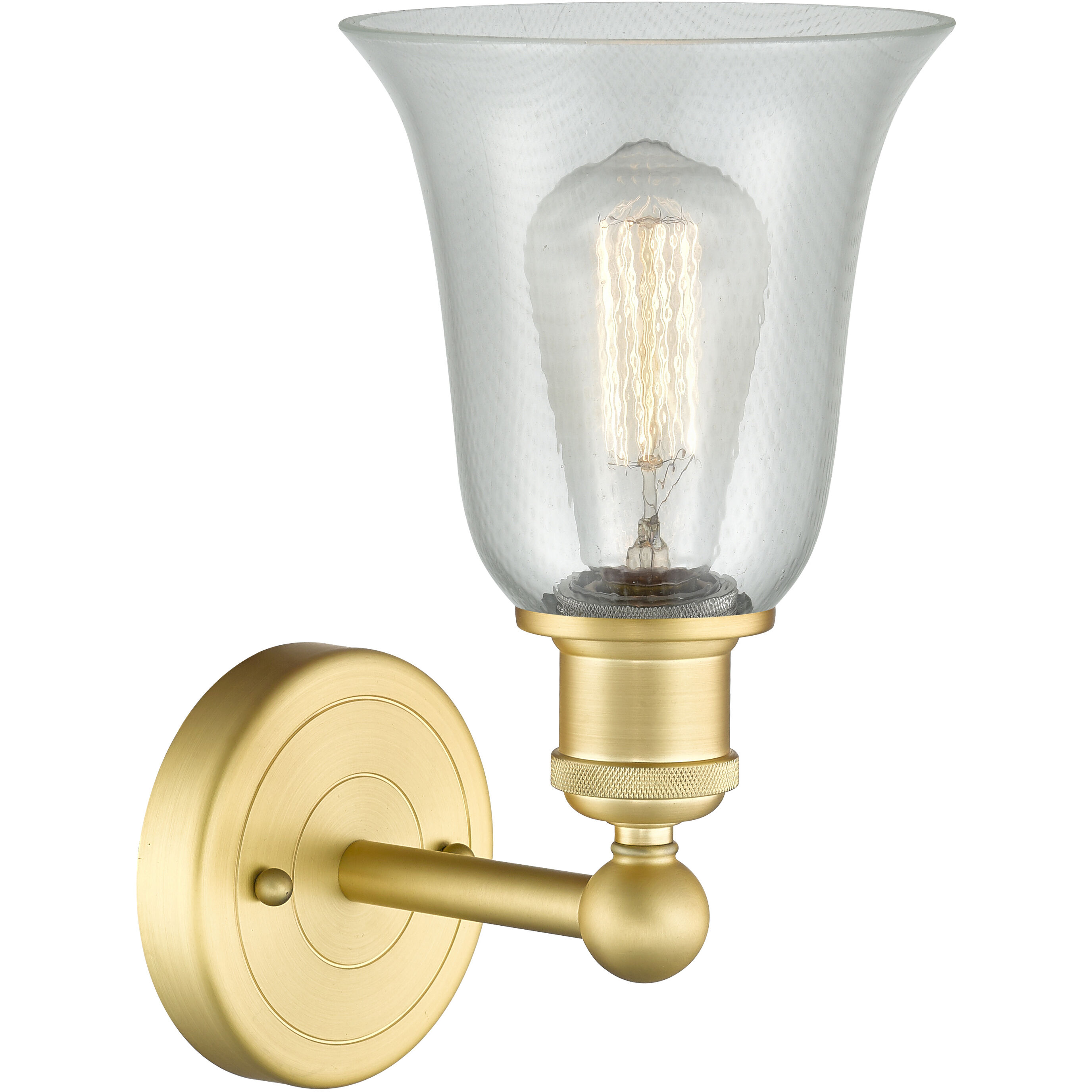 Hanover Sconce Wall Light in Satin Gold, Fishnet