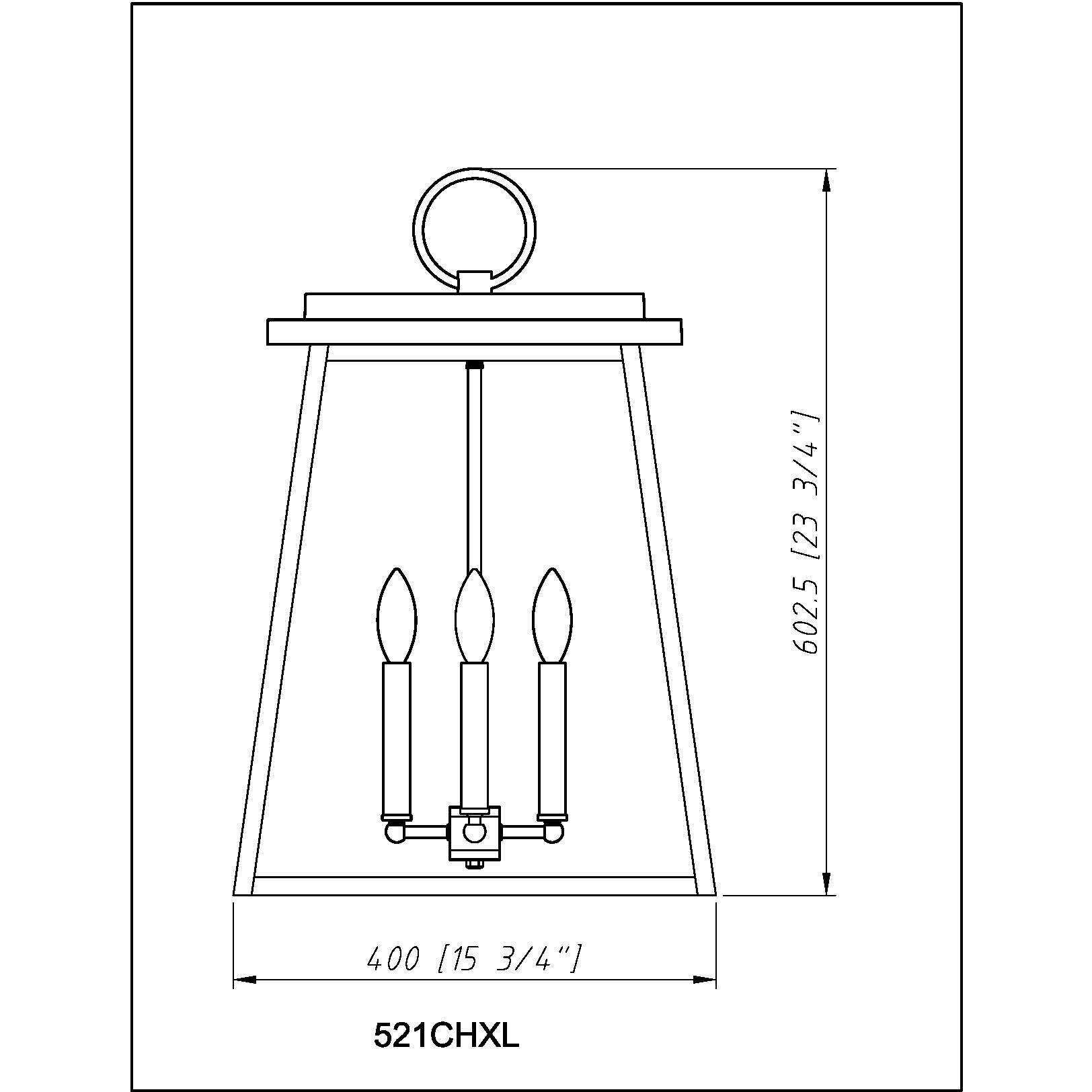 Broughton 4 Light 15.75 inch Black Outdoor Chain Mount Ceiling Fixture
