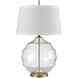 Almaden Ct 33 inch 150.00 watt Clear with Aged Brass Table Lamp Portable Light