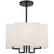 Upham Estates 4 Light 14 inch Coal /Polished Nickel Convertible Pendant / Semi Flush Ceiling Light