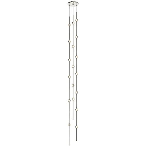 Constellation LED 6 inch Satin Nickel Chandelier Ceiling Light in 3000K, Clear, Standard Suspension