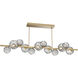 Gaia LED 72 inch Gilded Brass Chandelier Ceiling Light in Smoke, 2700K LED, Twisted Branch