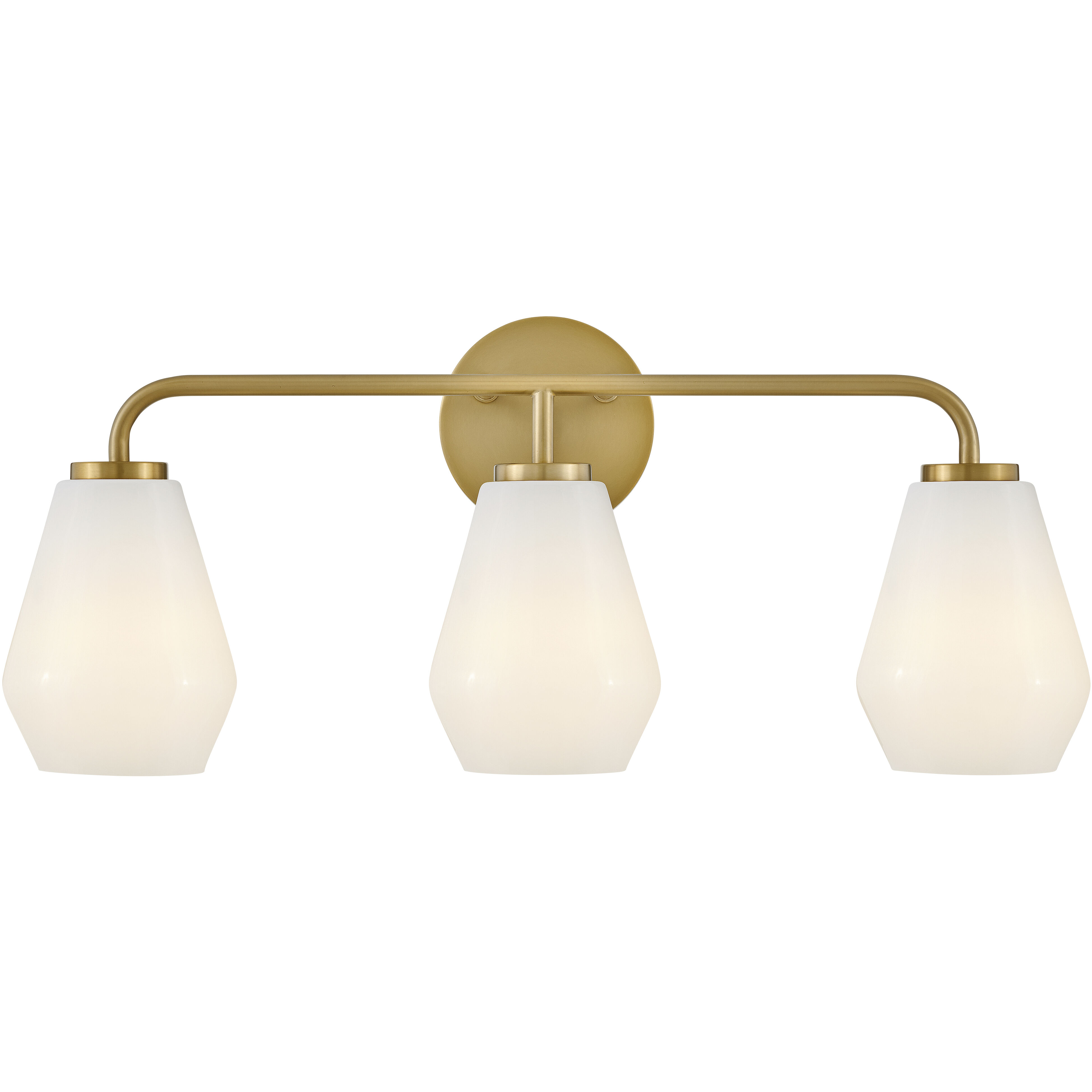 Gio LED 24 inch Lacquered Brass Bath Light Wall Light