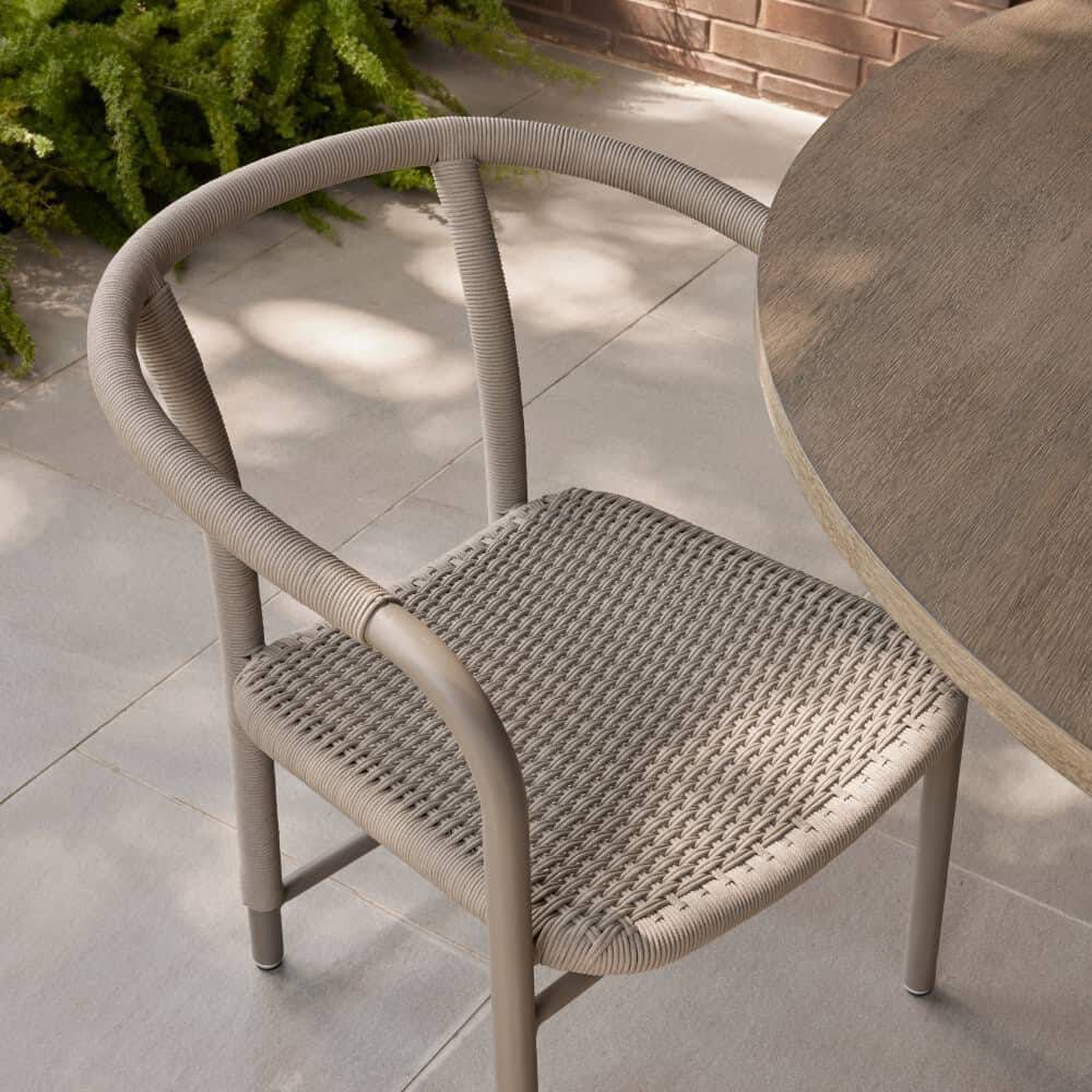 Feller Fossil and Gray Outdoor Dining Chair