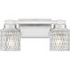 Jacqueline 2 Light 15.75 inch Brushed Nickel Bathroom Vanity Wall Light