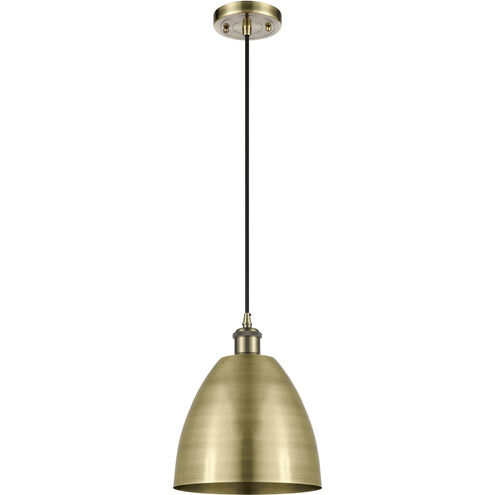 Ballston Dome LED 9 inch Antique Brass Mini Pendant Ceiling Light