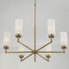 Alyssa 6 Light 31 inch Aged Brass Chandelier Ceiling Light