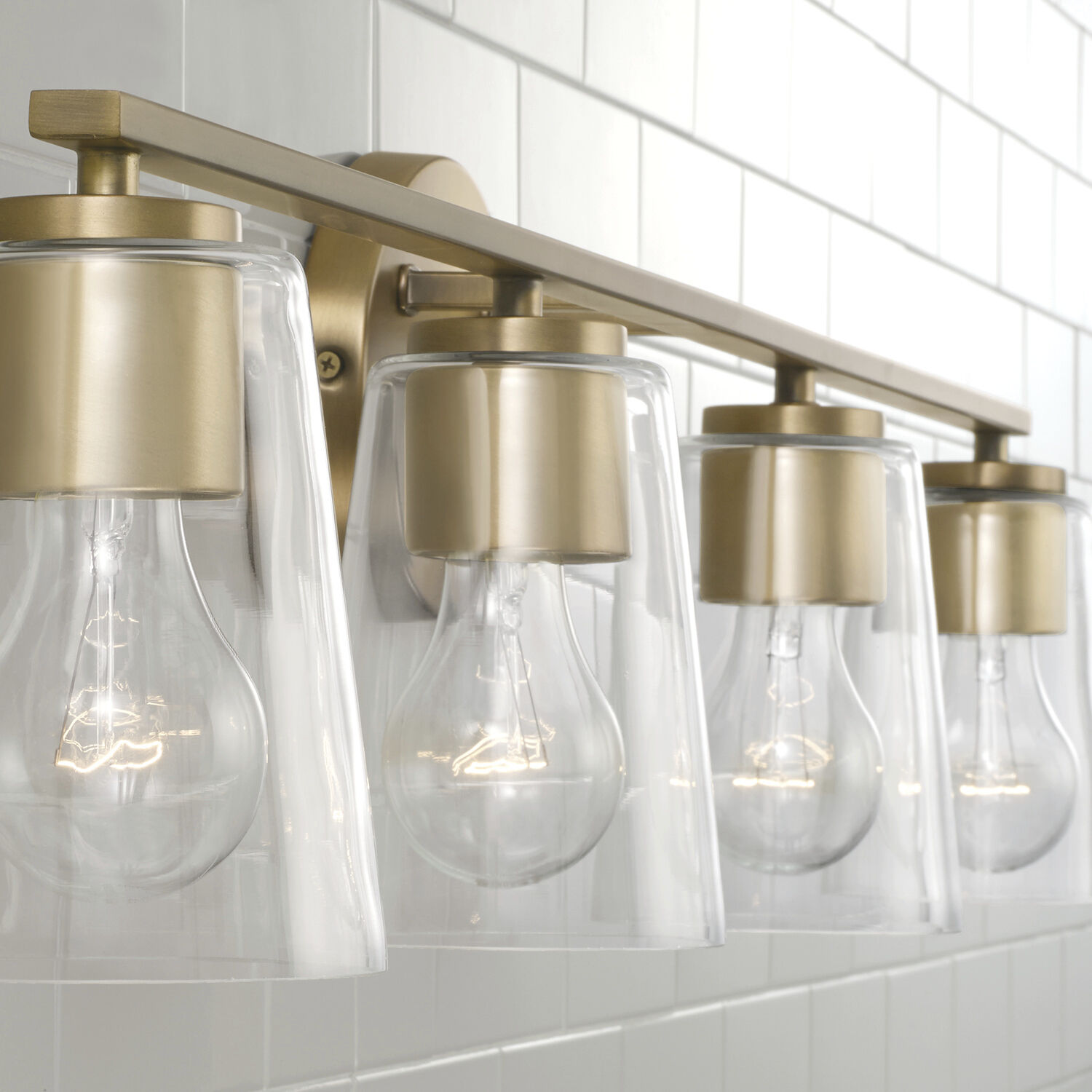 Portman 4 Light 35.25 inch Aged Brass Vanity Light Wall Light