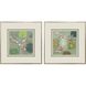 Floating Motion Blue and Orange and Turquoise and White Framed Art