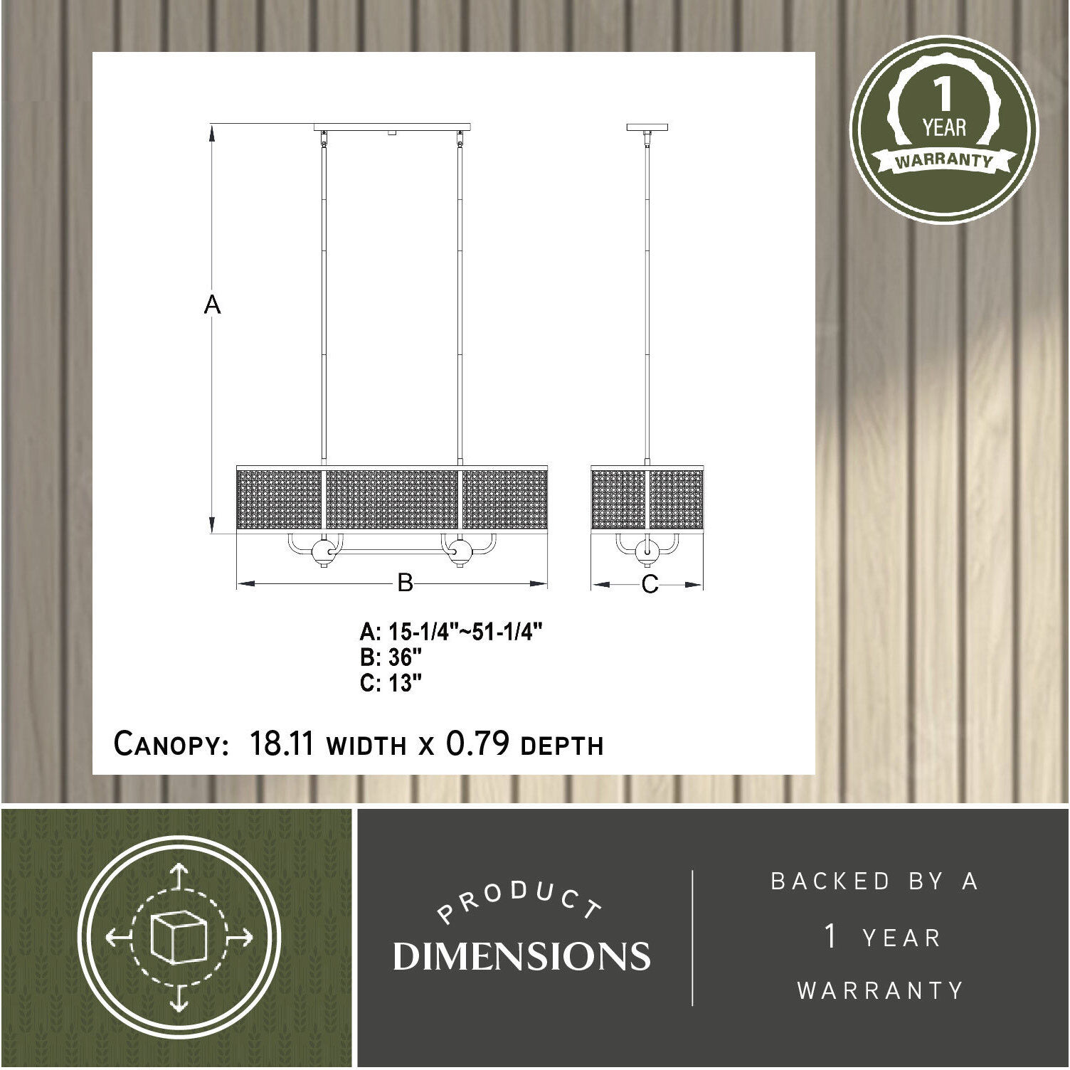 Berens Linear Chandelier Island Pendant Ceiling Light