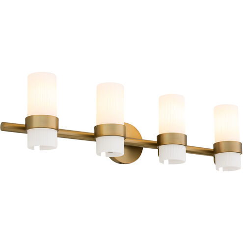 Sojourn 4 Light 32.75 inch Brushed Brass Vanity Light Wall Light