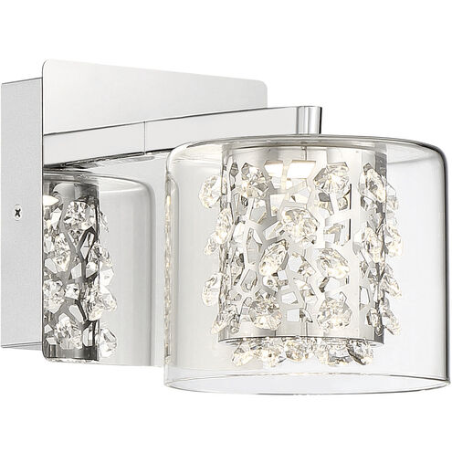 Wild Gems LED 5.25 inch Chrome Bath Light Wall Light