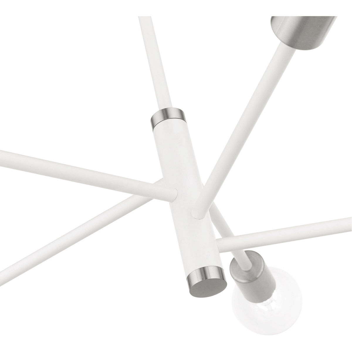 Bannister 5 Light 24 inch White Chandelier Ceiling Light