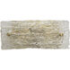 Swan Curved Glass 2 Light 12 inch Clear Textured Glass w/ Antique Brass Wall Sconce Wall Light