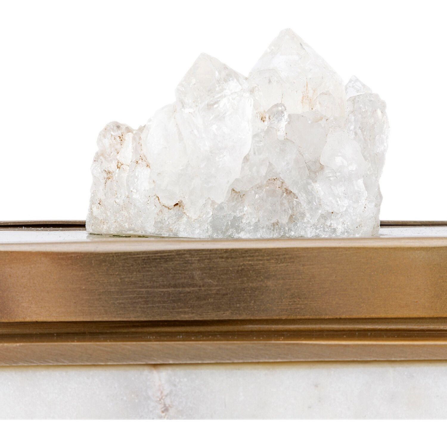 Anita 14 X 4.5 inch White/Gold Decorative Box