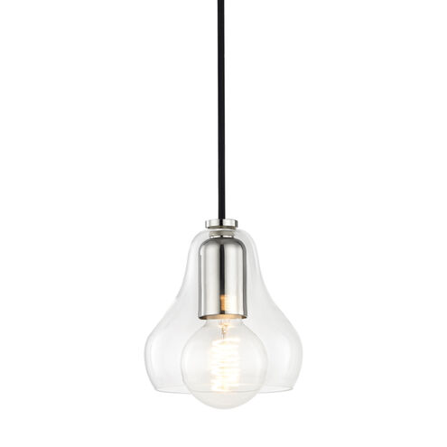 Sadie 1 Light 5.75 inch Polished Nickel Pendant Ceiling Light