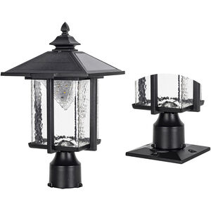Casita 1 Light 15.25 inch Black Post Light, Solar