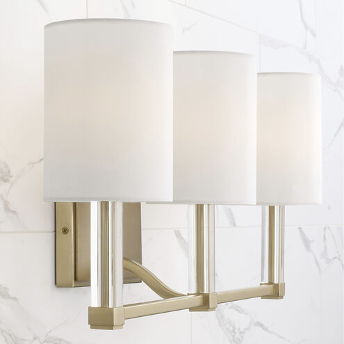 Ingrid 3 Light 24 inch Matte Brass Vanity Light Wall Light