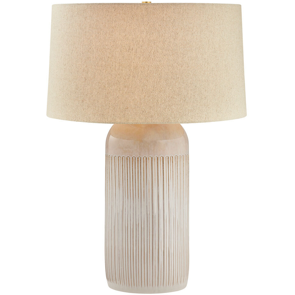Stevens Point 30 inch 15.00 watt Aged Brass/Ceramic Oyster White Table Lamp Portable Light