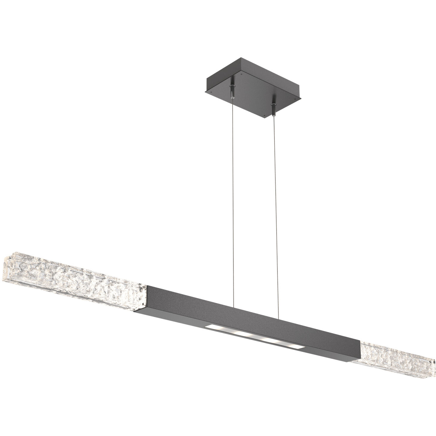 Axis LED 48.1 inch Graphite Linear Pendant Ceiling Light in 2700K LED, Single Small Moda