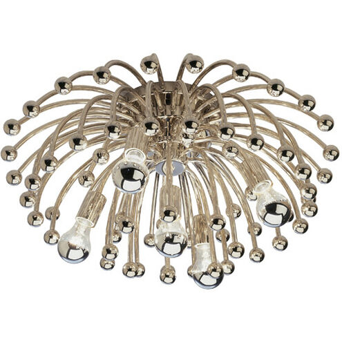 Anemone 5 Light 24 inch Polished Nickel Flushmount Ceiling Light