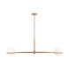 Orstyn 2 Light 52 inch Legacy Brass Linear Chandelier Ceiling Light